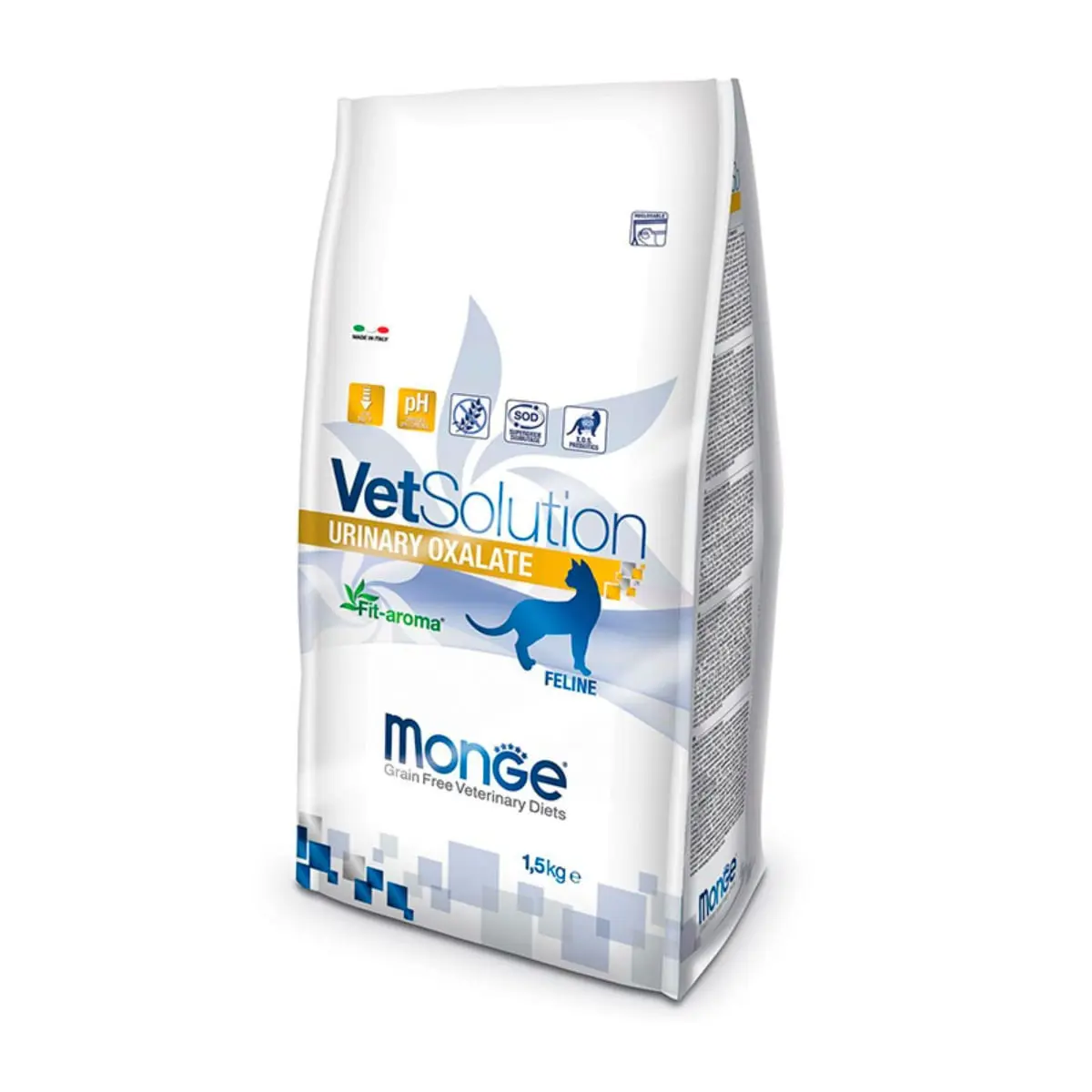 MONGE VETSOLUTION Urinary Oxalate, Rata, dieta veterinara, hrana uscata fara cereale pisici, sistem urinar, 1.5kg