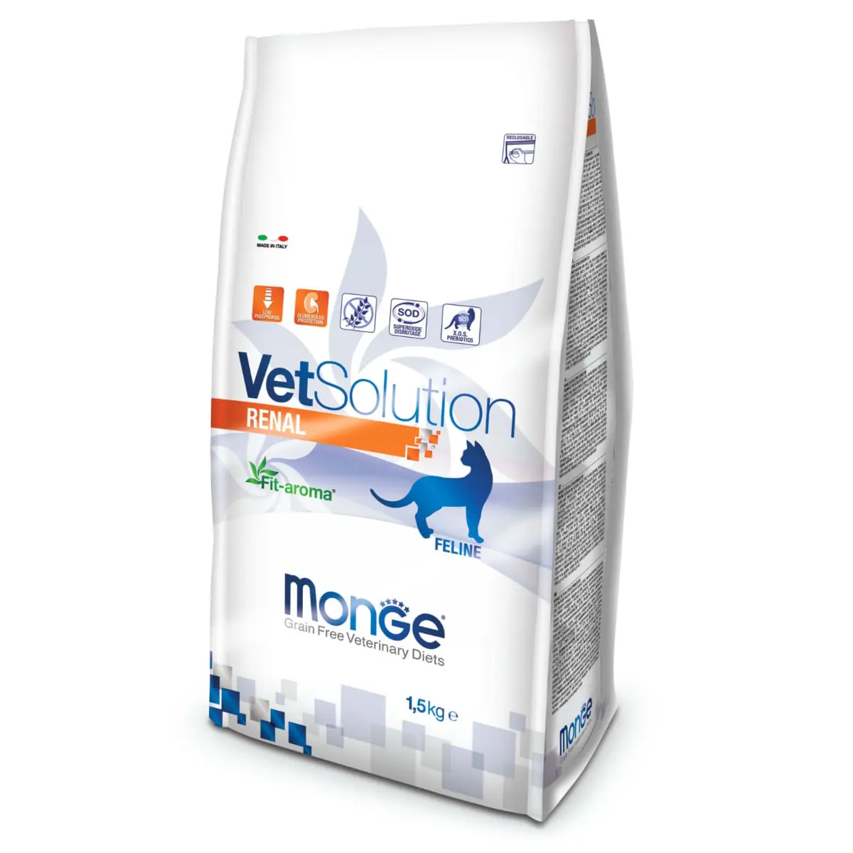 MONGE VETSOLUTION Renal, Pui, dieta veterinara, hrana uscata fara cereale pisici, sistem renal, 1.5kg - Image 2