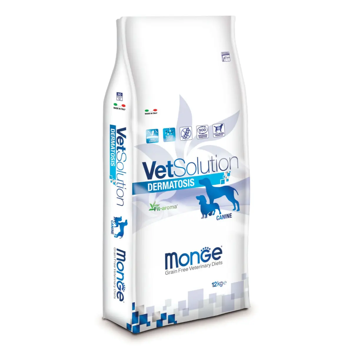 MONGE VETSOLUTION Dermatosis, XS-XL, Somon, dieta veterinara, hrana uscata fara cereale caini, piele & blana, 12kg
