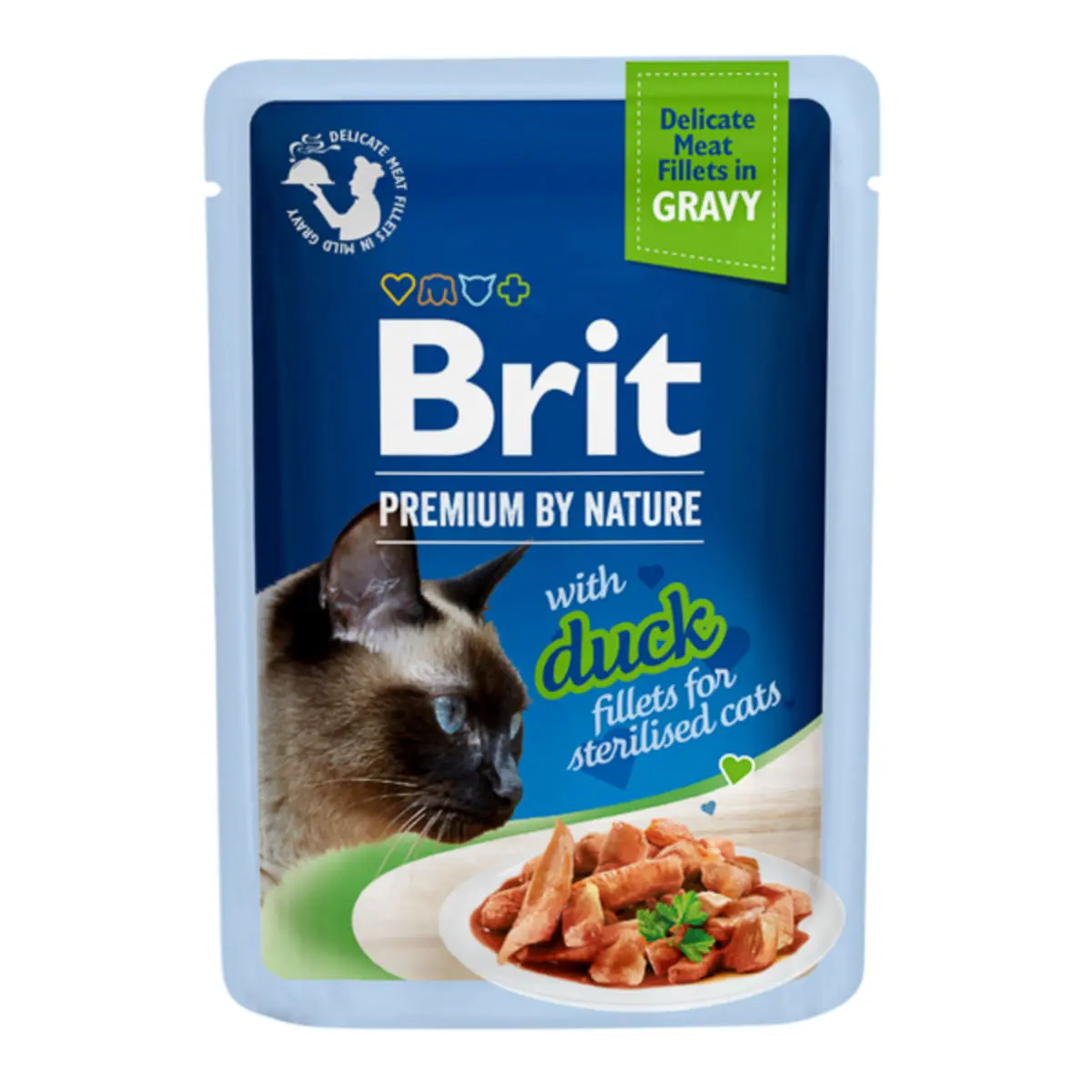 BRIT Premium by Nature Delicate Sterilised File, Rata, plic hrana umeda pisici sterilizate, (in sos), 85g - Image 2
