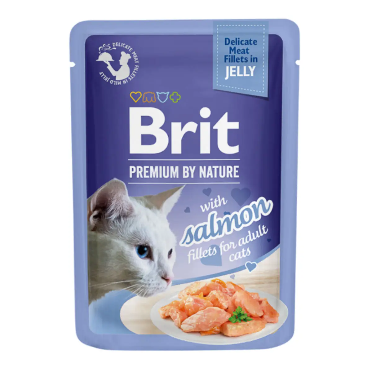 BRIT Premium by Nature Delicate File, Somon, plic hrana umeda pisici, (in aspic), 85g