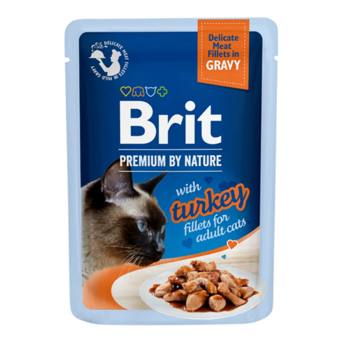 BRIT Premium by Nature Delicate File, Curcan, plic hrana umeda pisici, (in sos), 85g