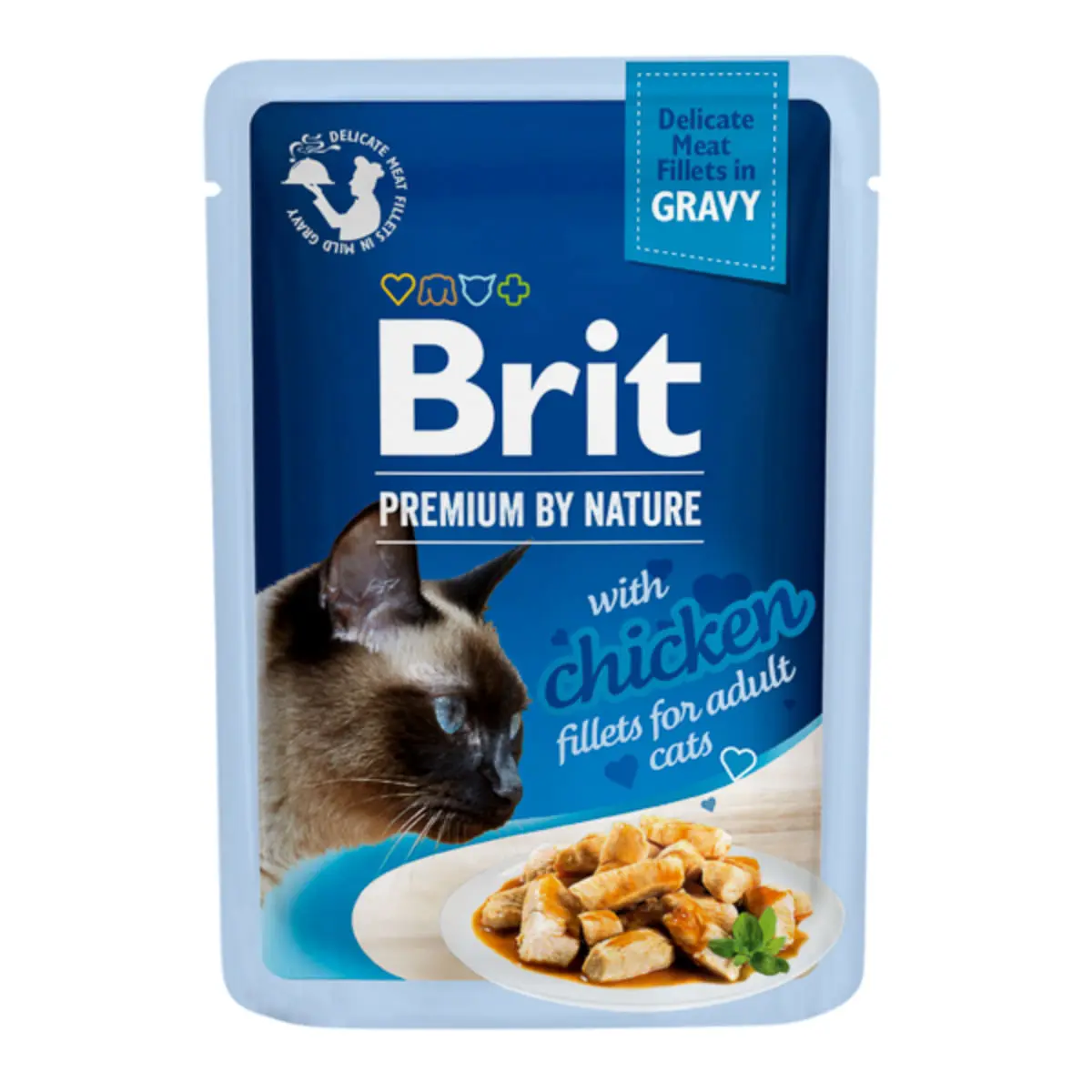 BRIT Premium by Nature Delicate File, Pui, plic hrana umeda pisici, (in sos), 85g