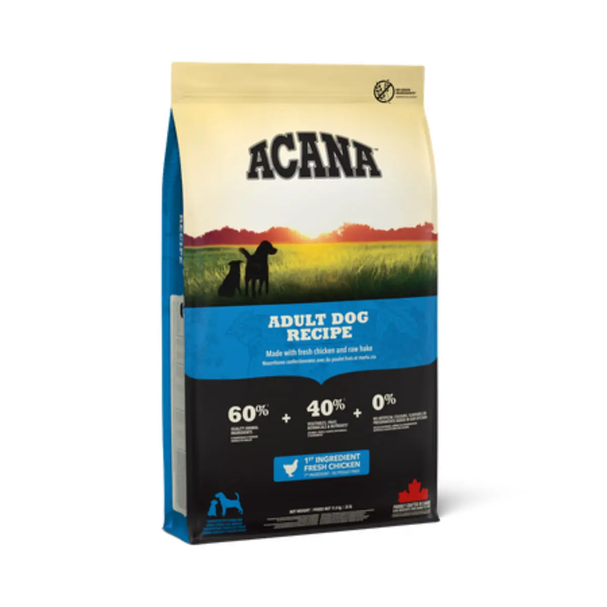 ACANA Dog Adult Mediu, XS-XL, Pui, hrana uscata fara cereale caini, 11.4kg