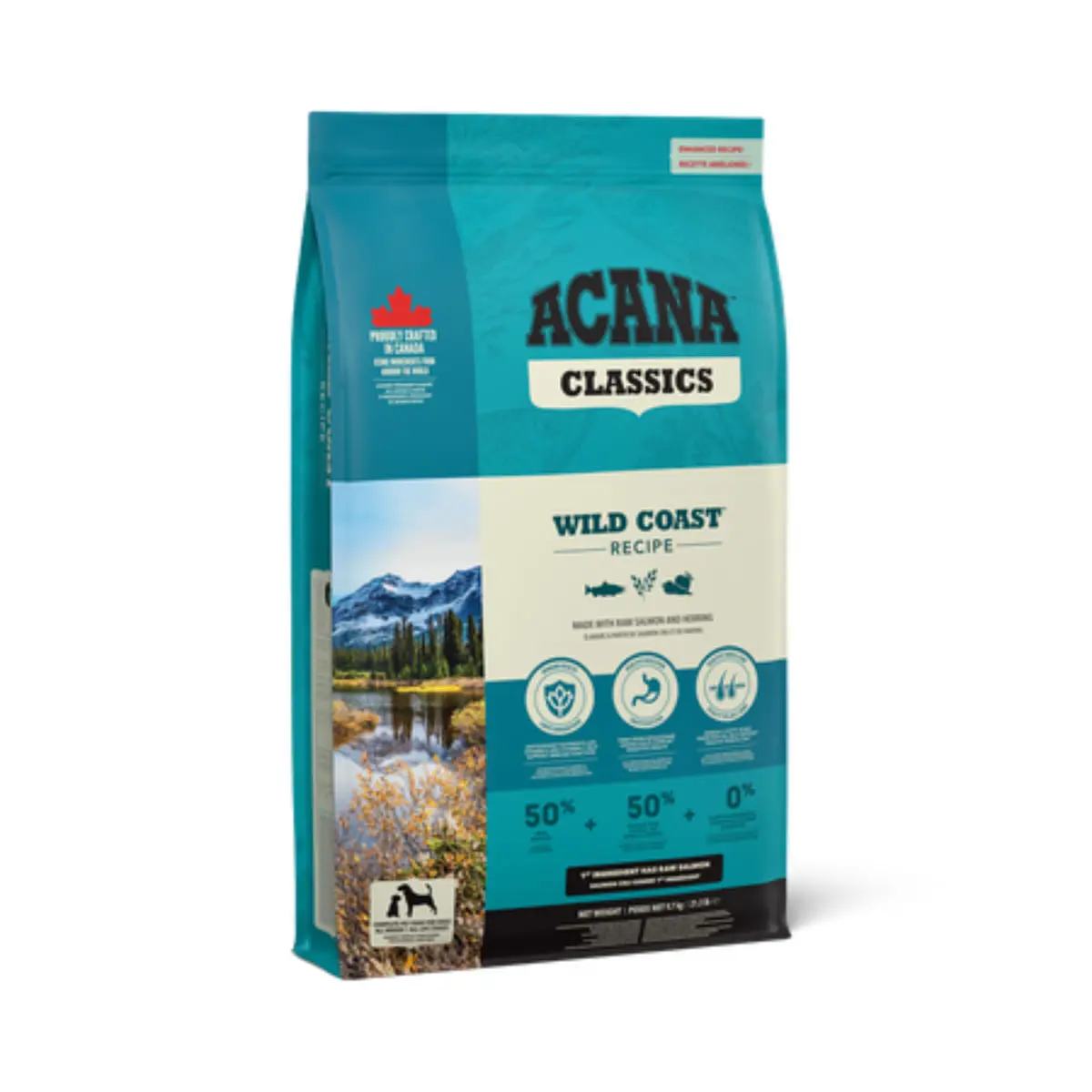 ACANA Classics Wild Coast, XS-XL, Somon si Hering, hrana uscata caini, 9.7kg