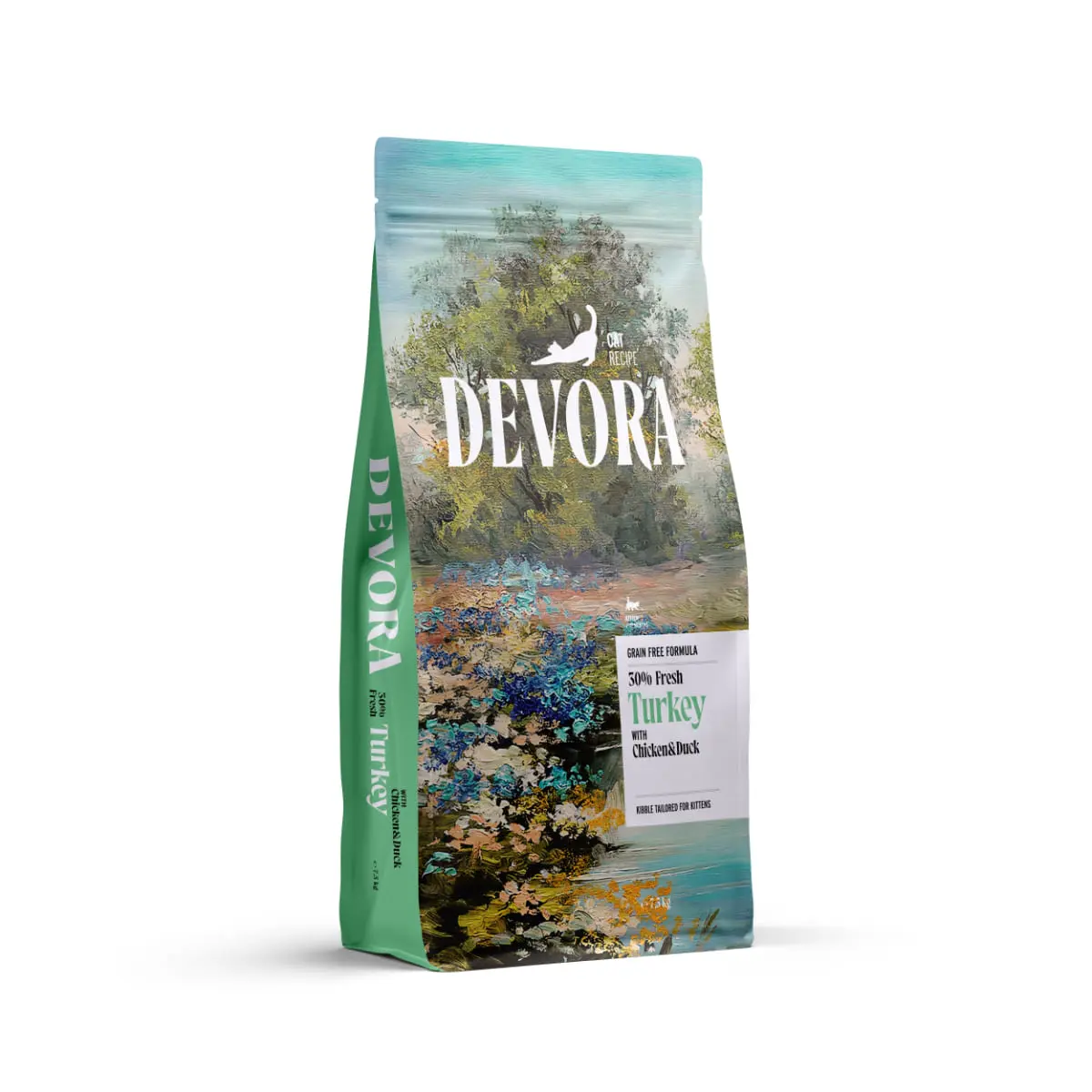 DEVORA Kitten, Curcan si Pui, hrana uscata fara cereale pisici junior, 7.5kg - Image 2