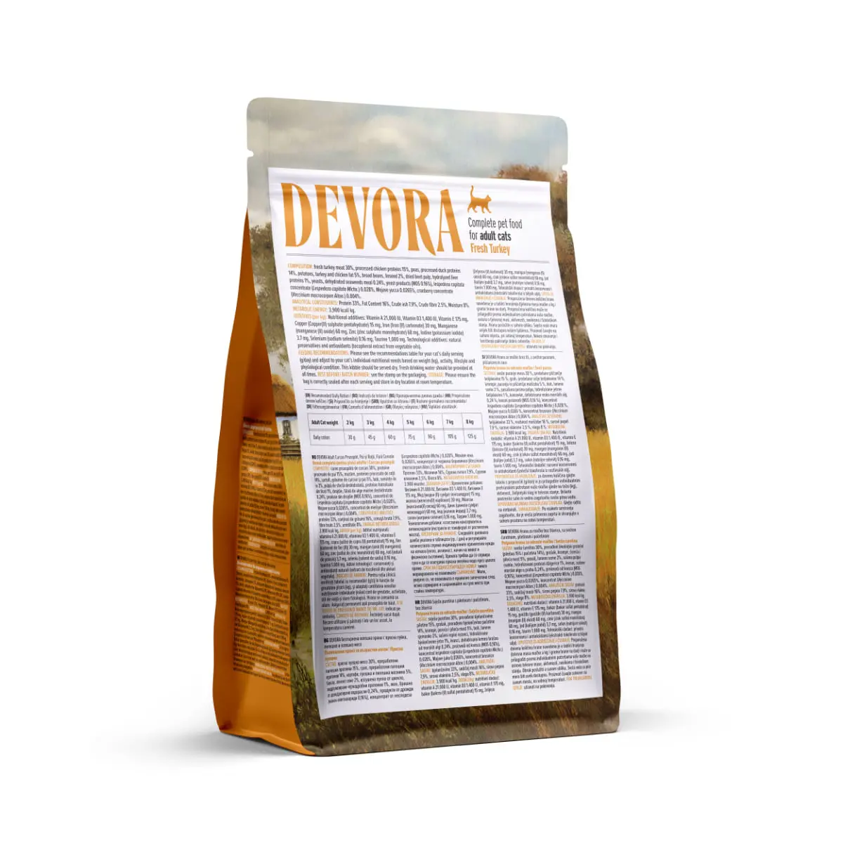 DEVORA, Curcan si Rata, hrana uscata fara cereale pisici, 400g - Image 3