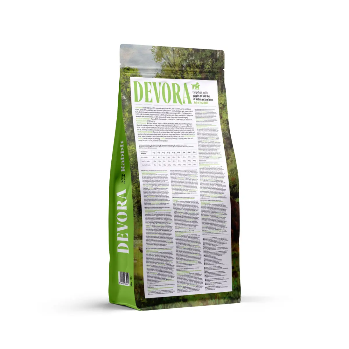 DEVORA Puppy Medium&Large, M-XL, Iepure, hrana uscata monoproteica fara cereale caini junior, 7.5kg - Image 3