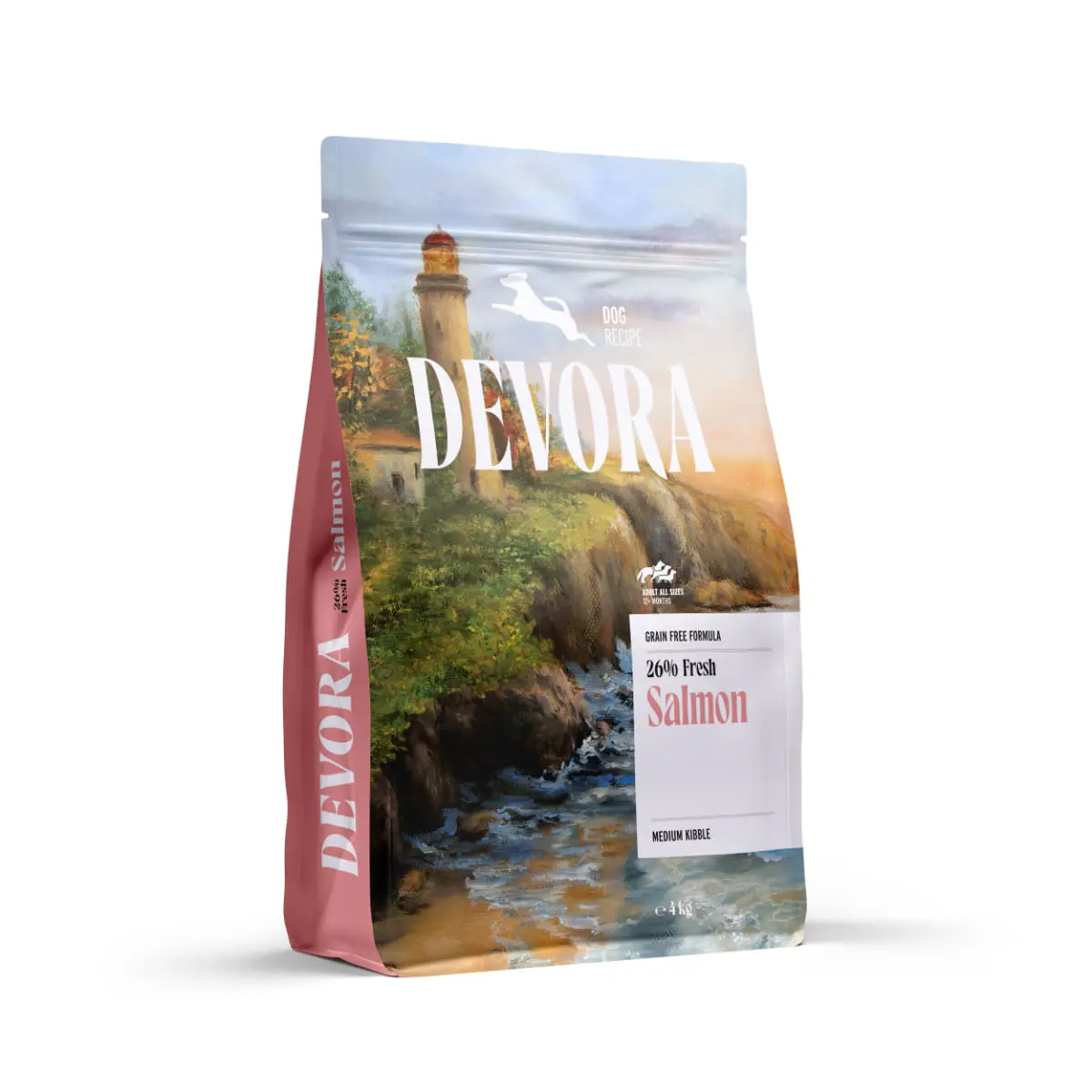 DEVORA Monoprotein, XS-XL, Somon, hrana uscata monoproteica fara cereale caini, 4kg - Image 2