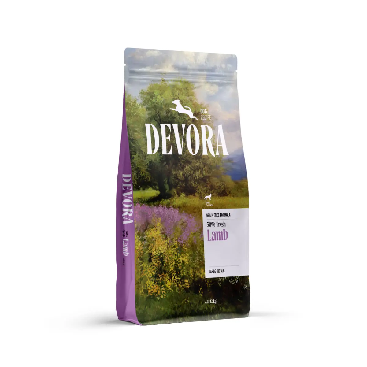 DEVORA Large Breeds, L-XL, Miel, hrana uscata monoproteica fara cereale caini, 12kg
