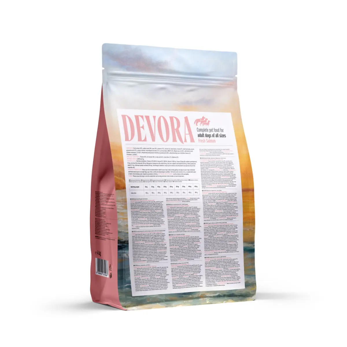 DEVORA Monoprotein, XS-XL, Somon, hrana uscata monoproteica fara cereale caini, 4kg - Image 3