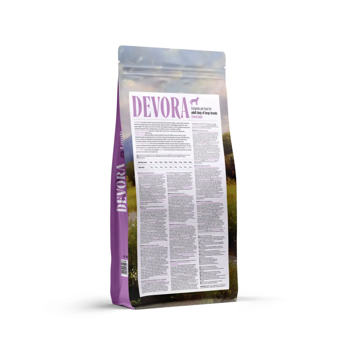 DEVORA Large Breeds, L-XL, Miel, hrana uscata monoproteica fara cereale caini, 12kg - Image 3