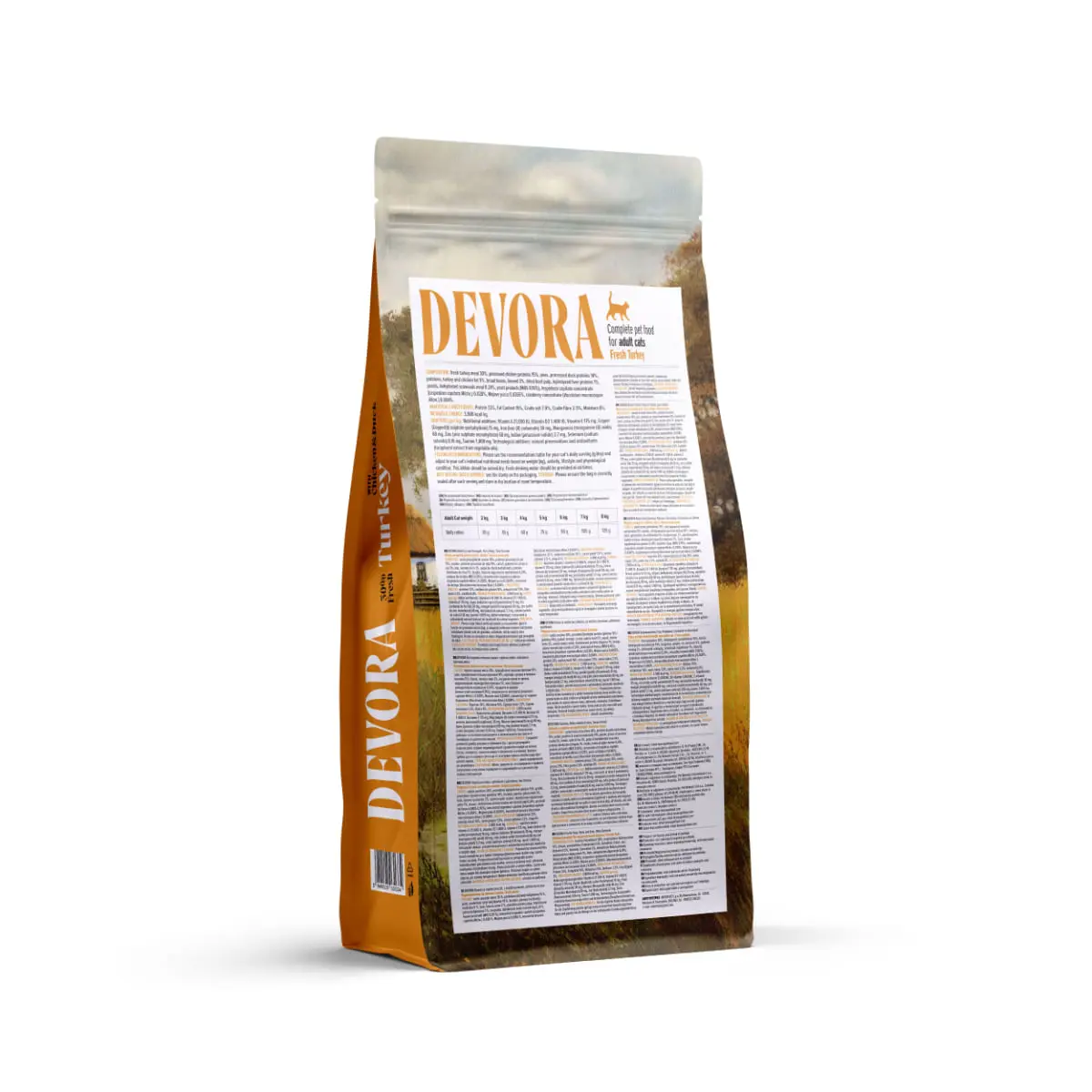 DEVORA, Curcan si Rata, hrana uscata fara cereale pisici, 7.5kg - Image 3