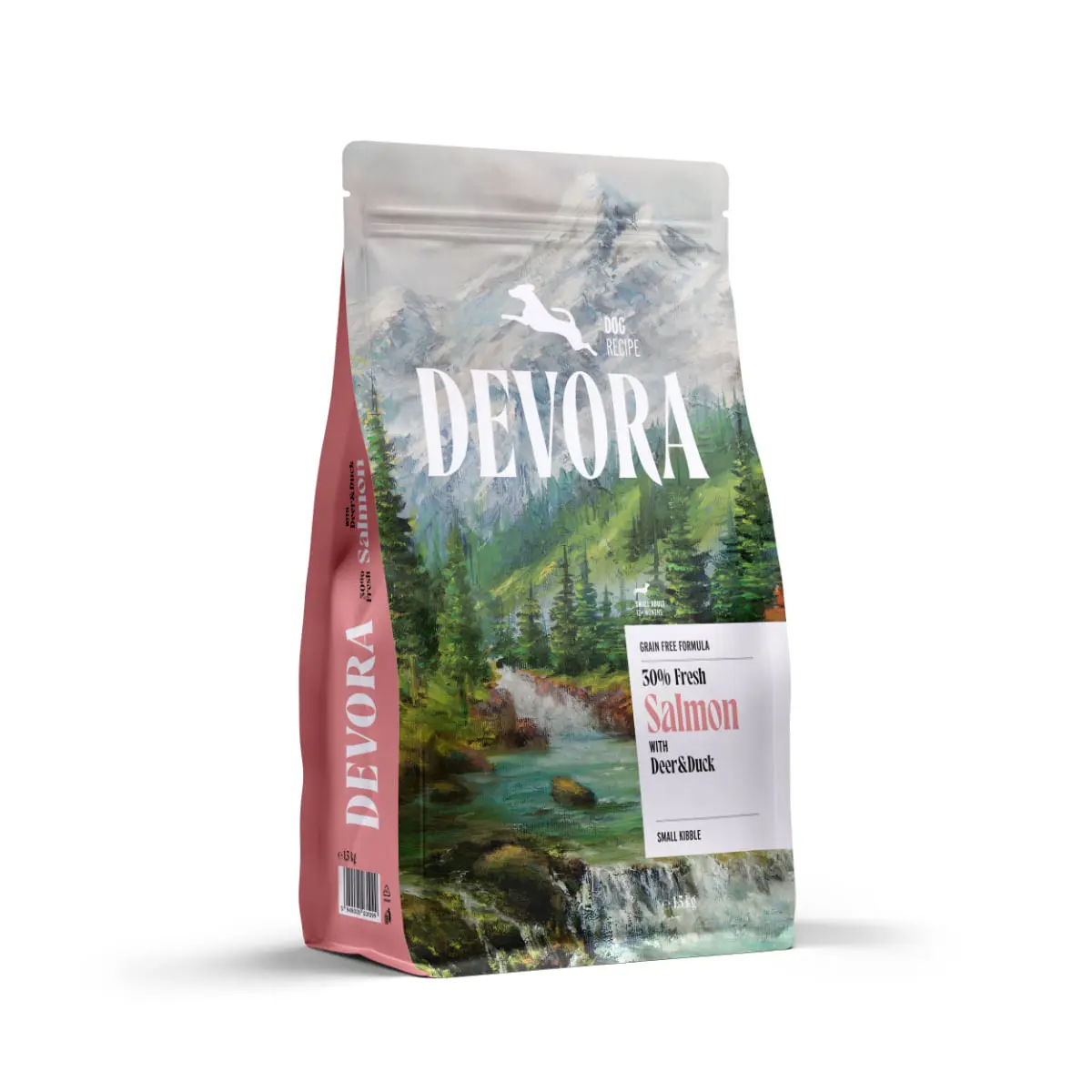 DEVORA Small Breeds, XS-S, Somon si Caprioara, hrana uscata fara cereale caini, 1.5kg - Image 2