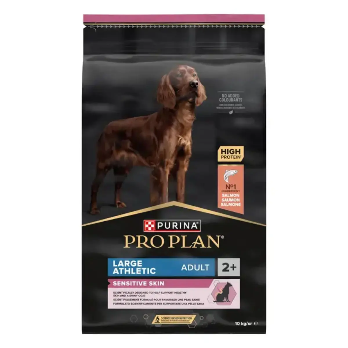 PURINA Pro Plan Sensitive Skin Large Athletic, L-XL, Somon, hrana uscata caini, piele & blana, 10kg - Image 2