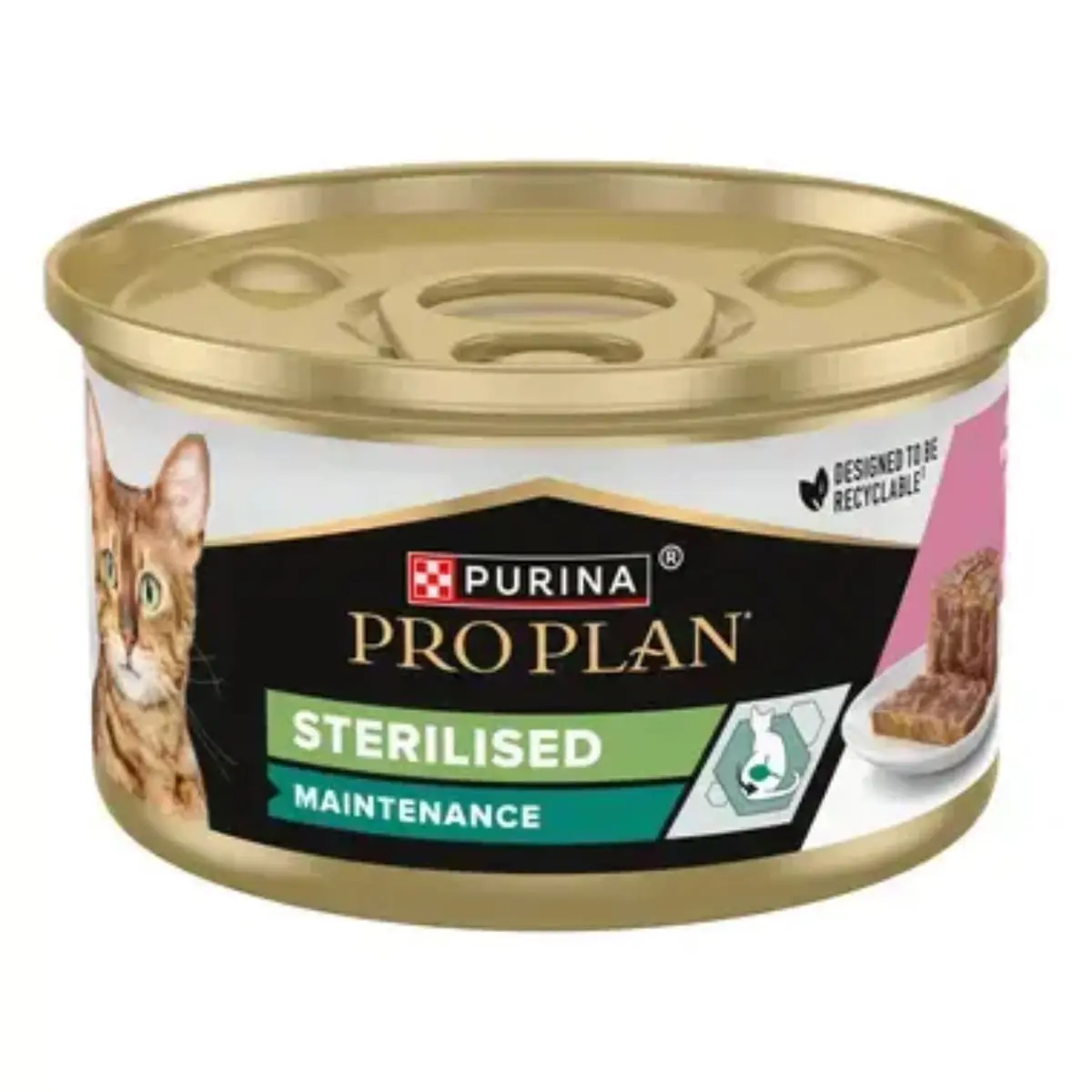 PURINA Pro Plan Sterilised Maintenance, Ton si Somon, hrana umeda pisici sterilizate, (pate), bax, 85g x 24buc