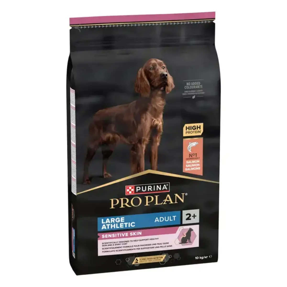 PURINA Pro Plan Sensitive Skin Large Athletic, L-XL, Somon, hrana uscata caini, piele & blana, 10kg - Image 3