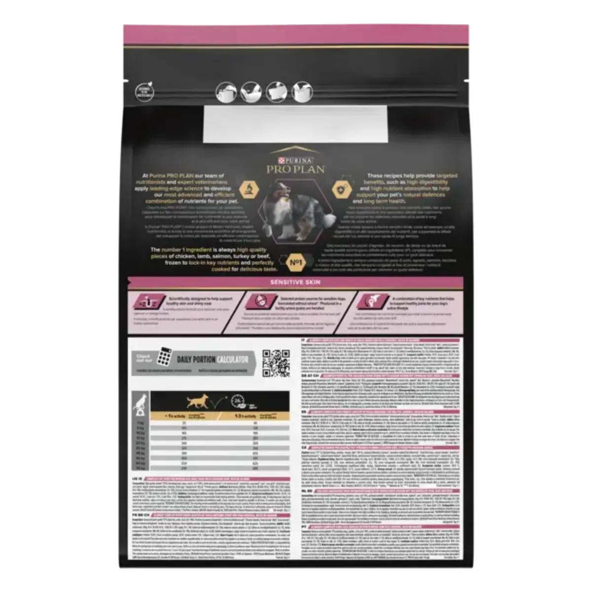 PURINA Pro Plan Sensitive Skin Medium Adult, M, Somon, hrana uscata caini, piele & blana, 10kg - Image 3