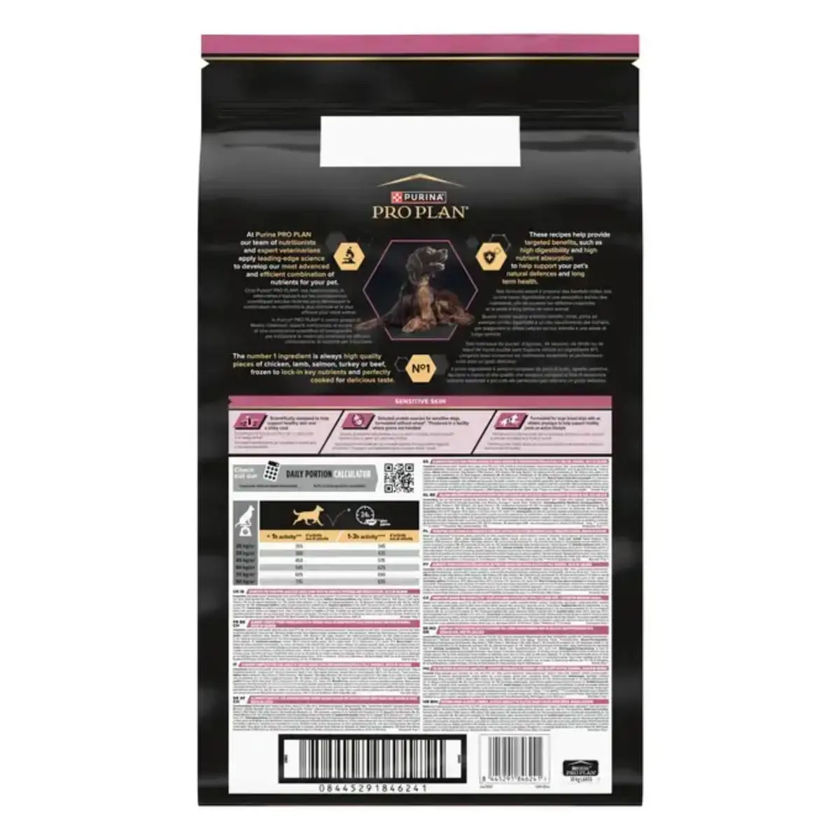 PURINA Pro Plan Sensitive Skin Large Athletic, L-XL, Somon, hrana uscata caini, piele & blana, 10kg - Image 4