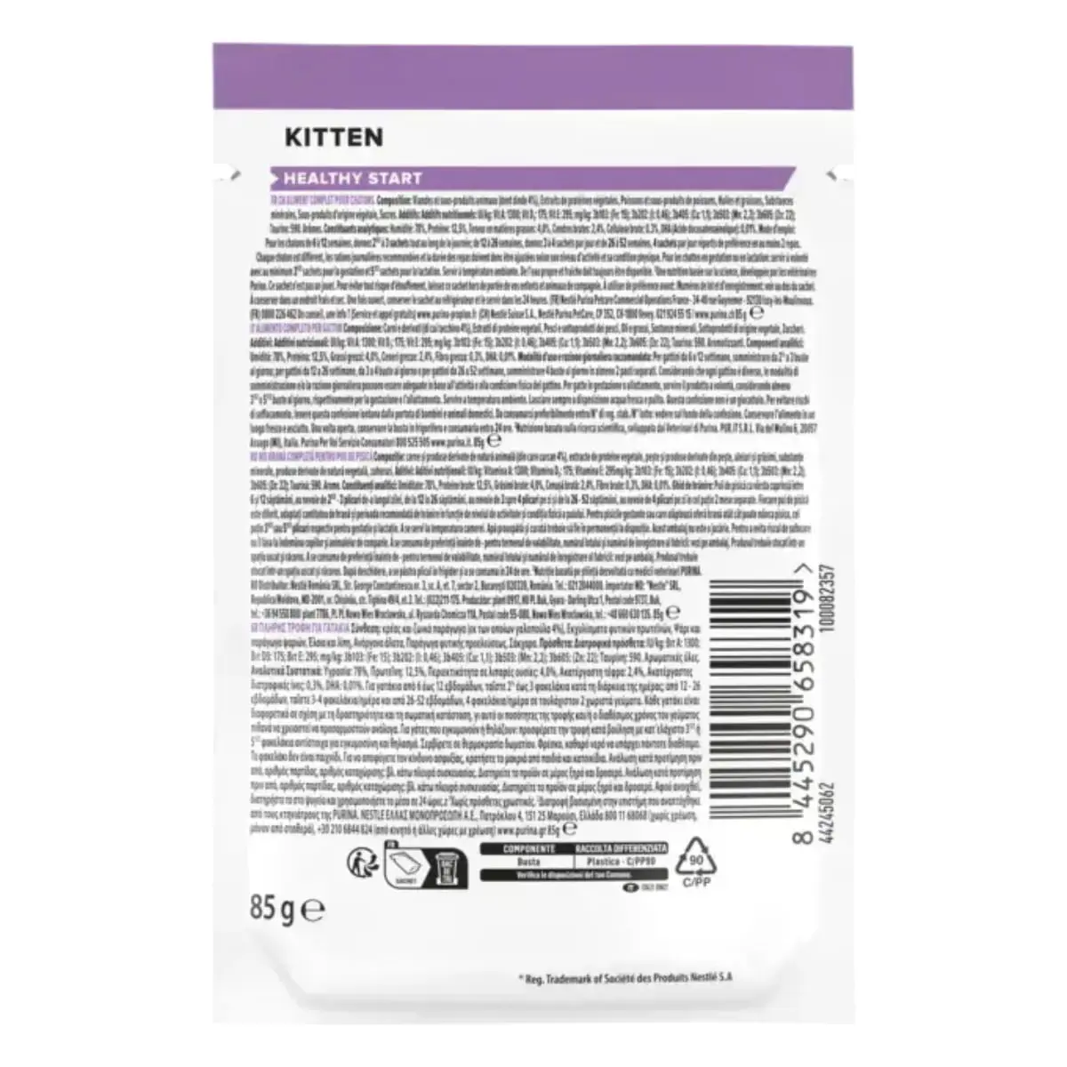 PURINA Pro Plan Healthy Start Kitten, Curcan, plic hrana umeda pisici junior, (in sos), 85g - Image 3