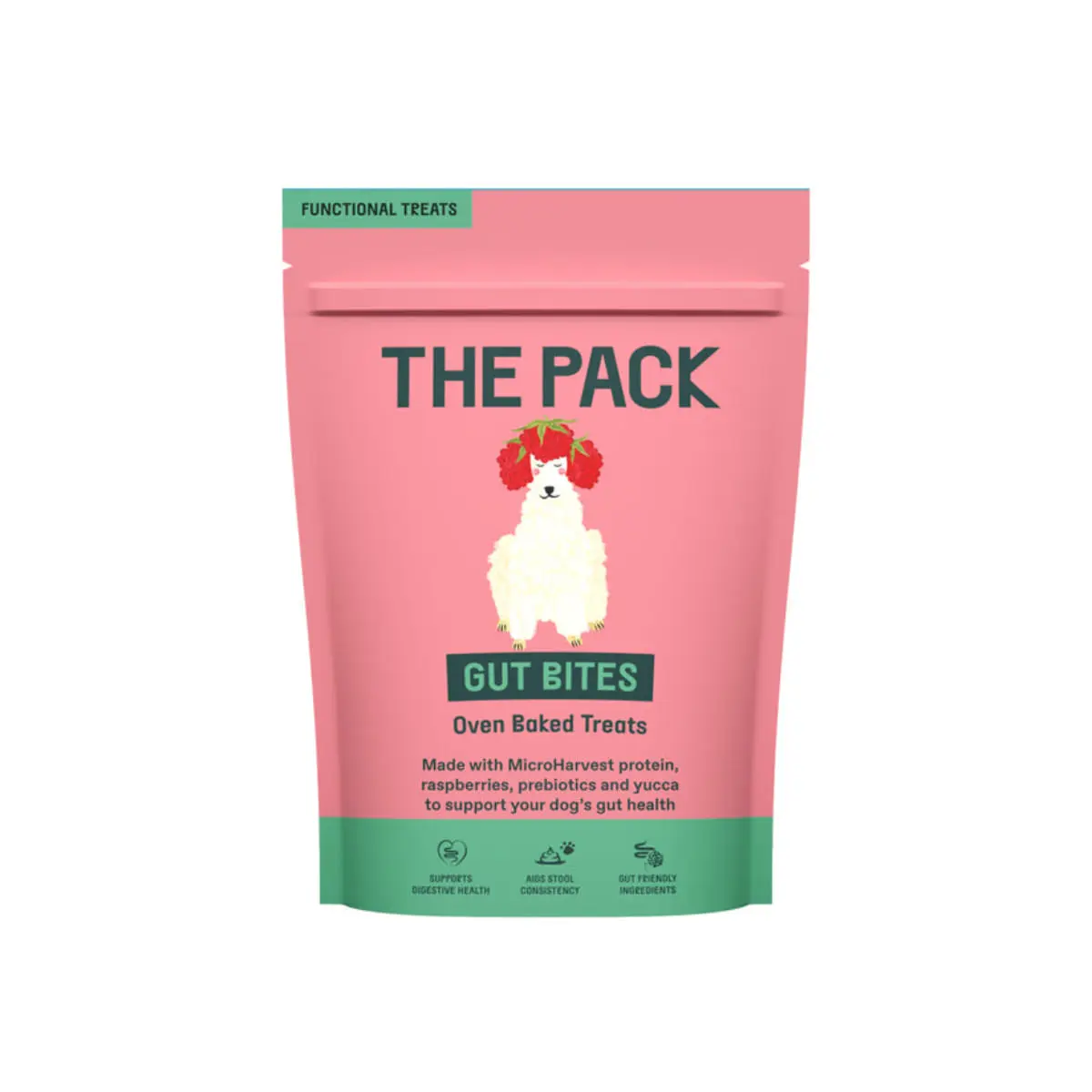 THE PACK Gut Bites, XS-XL, Fructe, punguta recompense caini, sistem digestiv, 100g