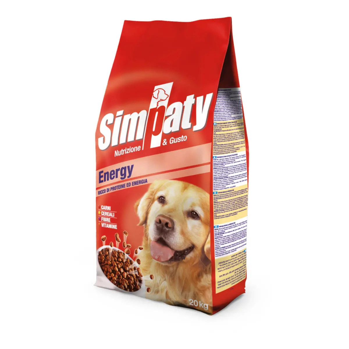 SIMPATY Energy, XS-XL, Carne, hrana uscata caini, activitate intensa, 20kg