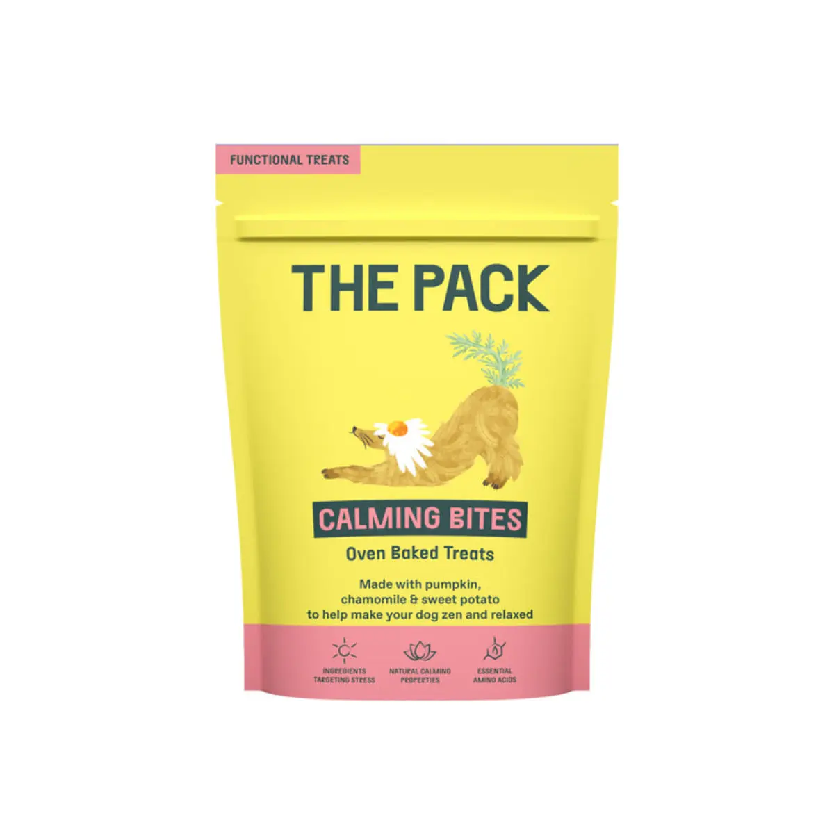 THE PACK Calming Bites, XS-XL, Fructe, punguta recompense functionale caini, sistem nervos & calmante, 100g - Image 2