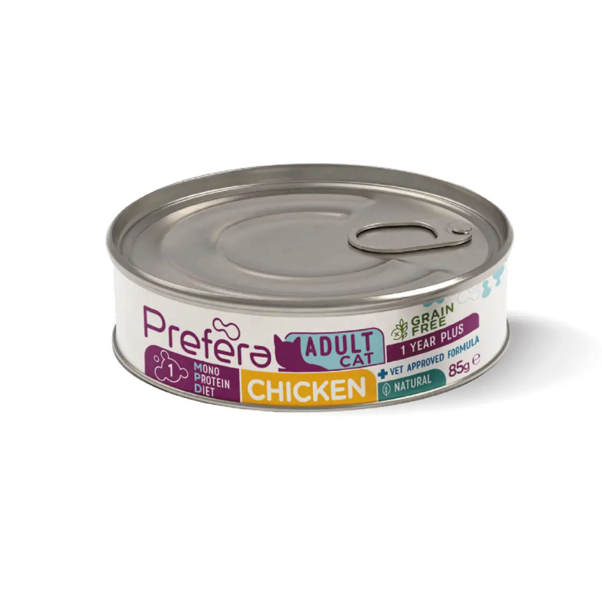 PREFERA MPD, Pui, dieta veterinara, conserva hrana umeda monoproteica fara cereale pisici, (in suc propriu), 85g - Image 2