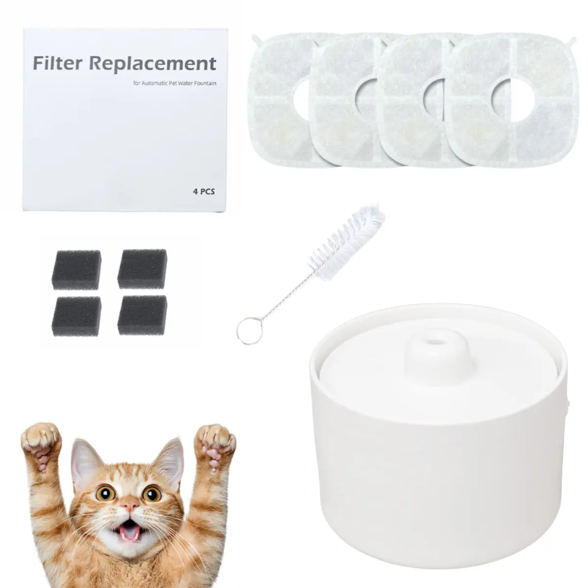 SHAW Set 4 Filtre Shaw Fantana Ceramica , filtre fantana pisici, 4buc - Image 2