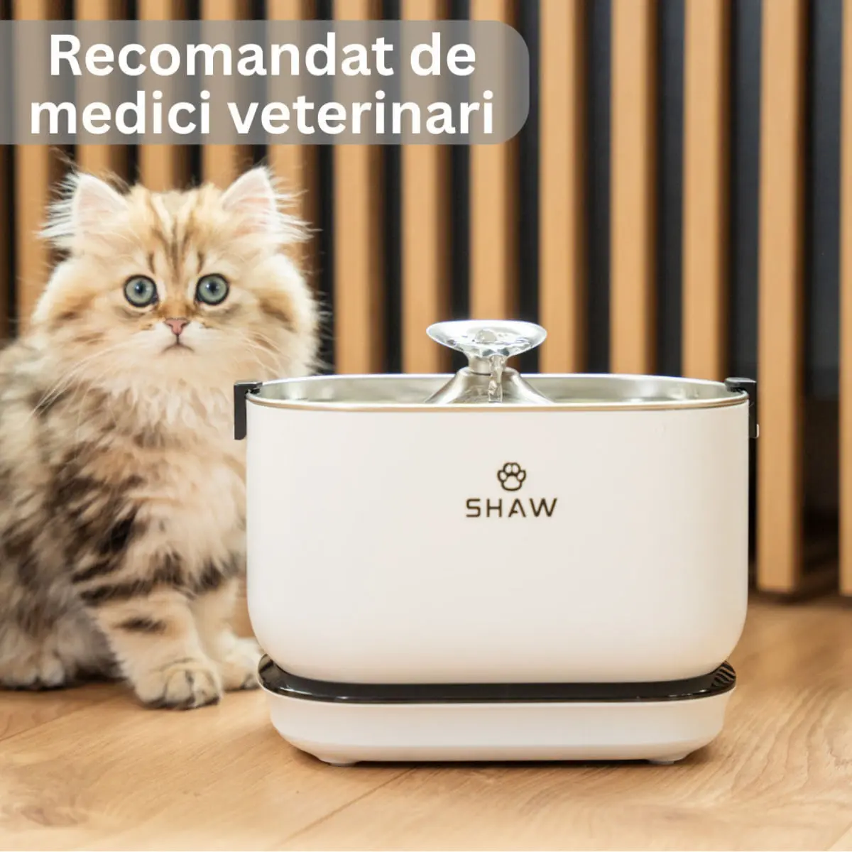 SHAW PRO V3, fantana caini, dreptunghiulara, senzor, pompa inductie, sistem filtrare, PVC SHAW PRO V3, fantana caini si pisici, dreptunghiulara, senzor, pompa inductie, sistem filtrare, PVC, alb, 2.5l - Image 4