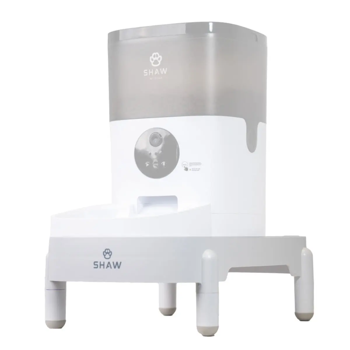 SHAW Tava sustinere si inaltare hranitor automat SHAW, suport castroane caini, PVC SHAW Tava sustinere si inaltare SHAW PRO V3 hranitor automat, suport castroane caini si pisici, PVC, alb si negru, 1buc - Image 7