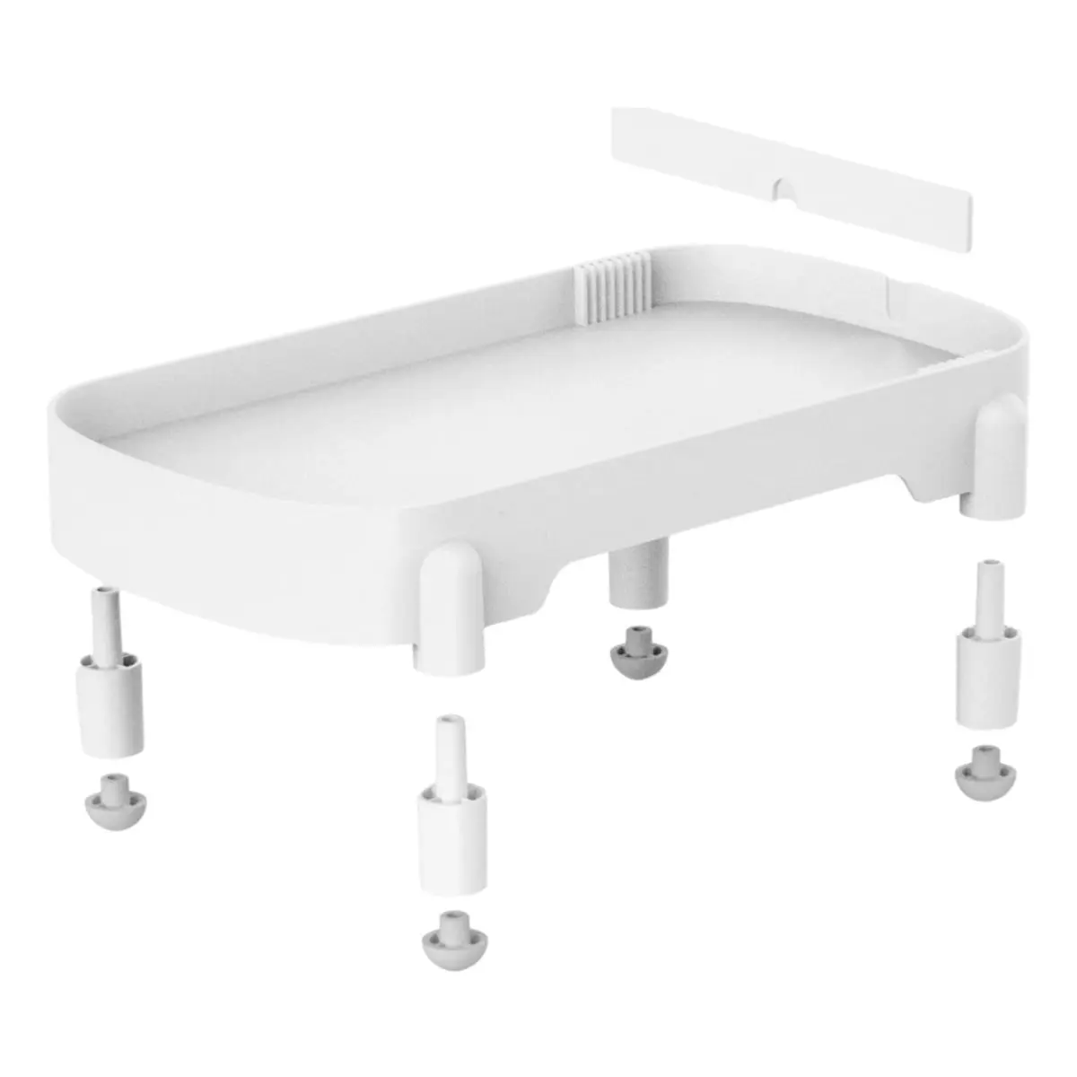 SHAW Tava sustinere si inaltare hranitor automat SHAW, suport castroane caini, PVC SHAW Tava sustinere si inaltare SHAW PRO V3 hranitor automat, suport castroane caini si pisici, PVC, alb si negru, 1buc - Image 9