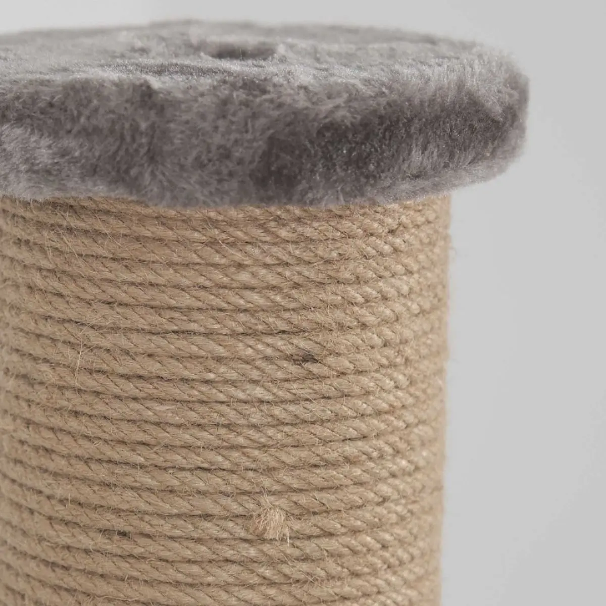 SHAW, stalp de zgariat cilindric pisici, 1 etaj, MDF si sisal, elemente atarnate, gri, 42x42x86cm - Image 6