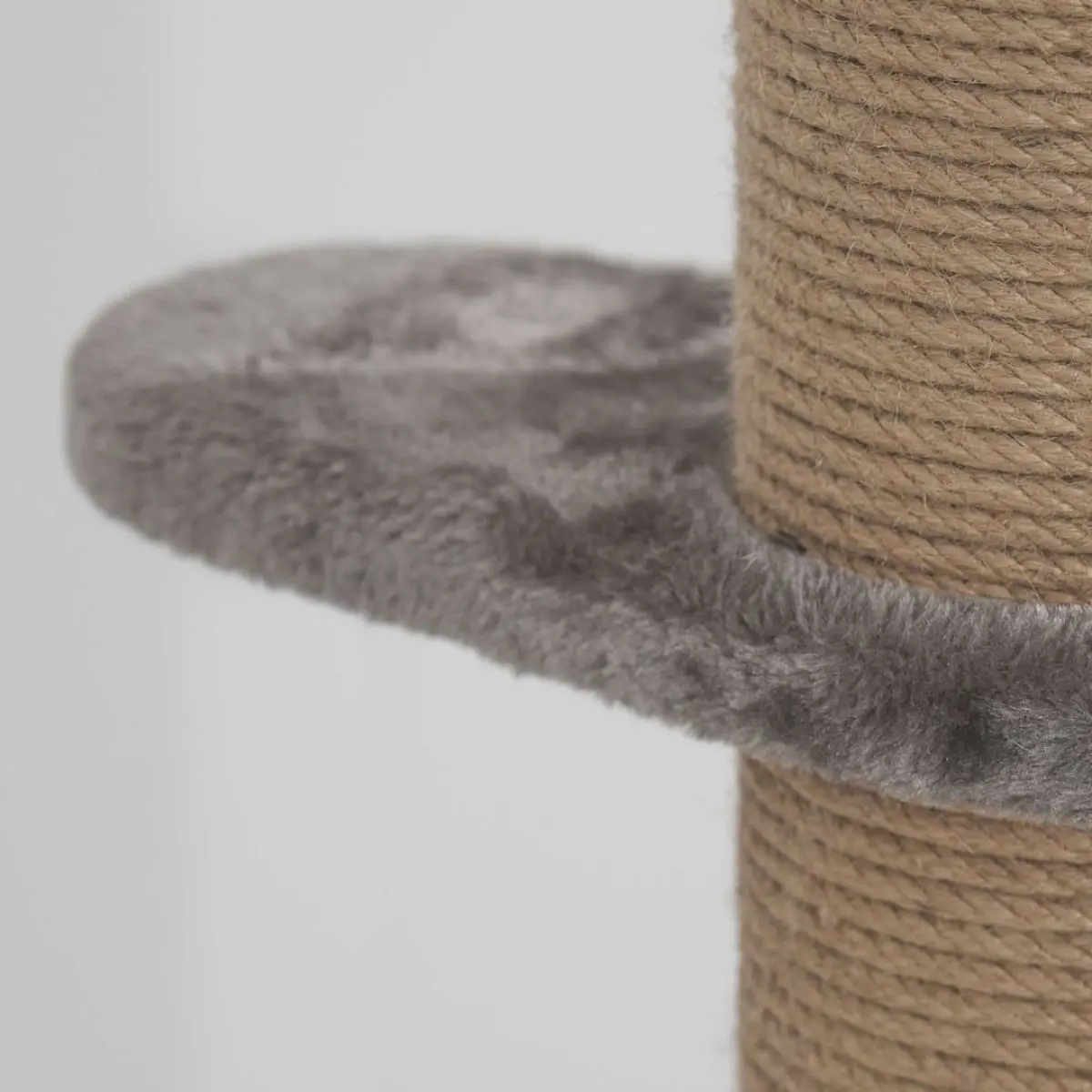 SHAW, stalp de zgariat cilindric pisici, 1 etaj, MDF si sisal, elemente atarnate, gri, 42x42x86cm - Image 8