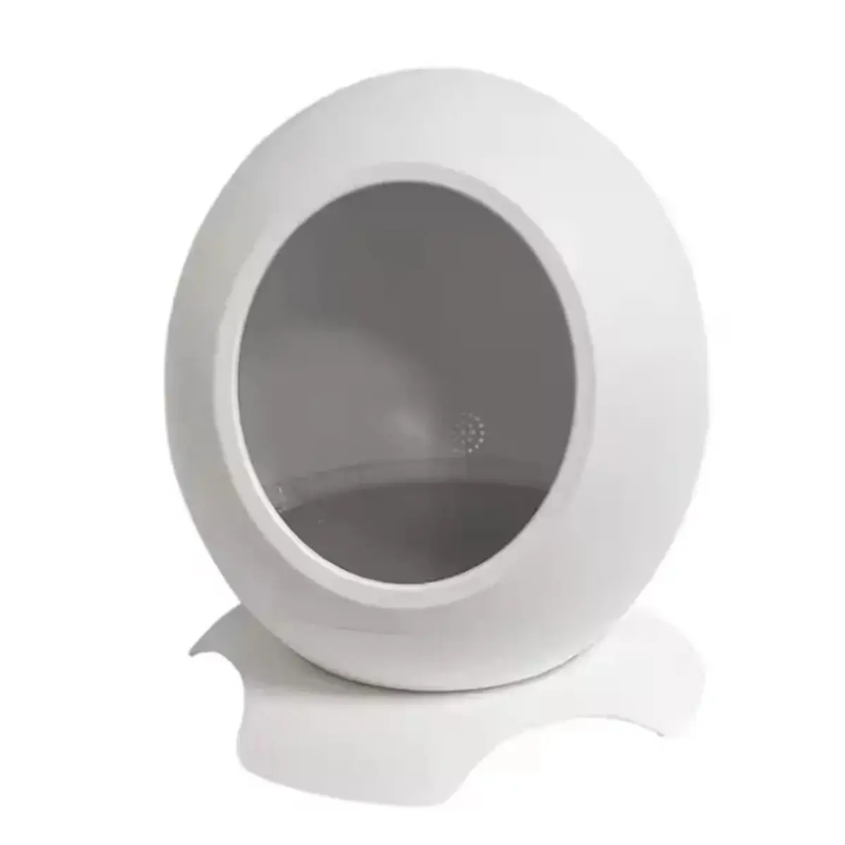 SHAW Patut Smart cu functii de incalzire, aplicatie mobila, reglare temperatura si muzica, casuta rotunda pisici, PVC, alb, 43x45.5x43cm - Image 3