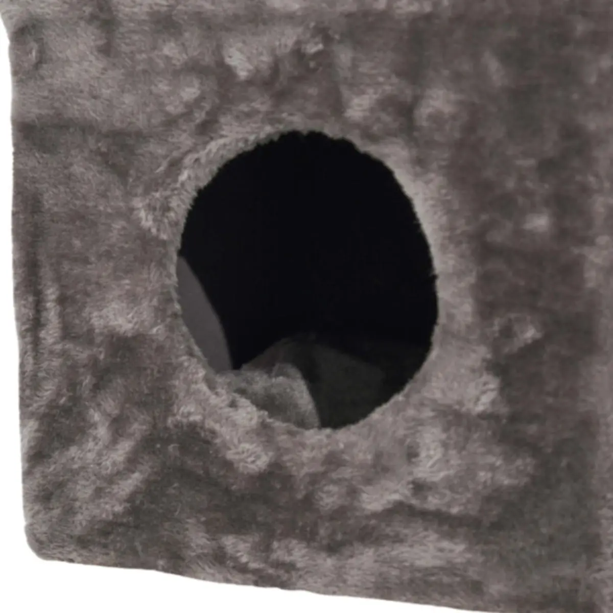 SHAW Linz taburet & culcus integrat, casuta patrata pisici, MDF, gri, 35x35x50cm - Image 3