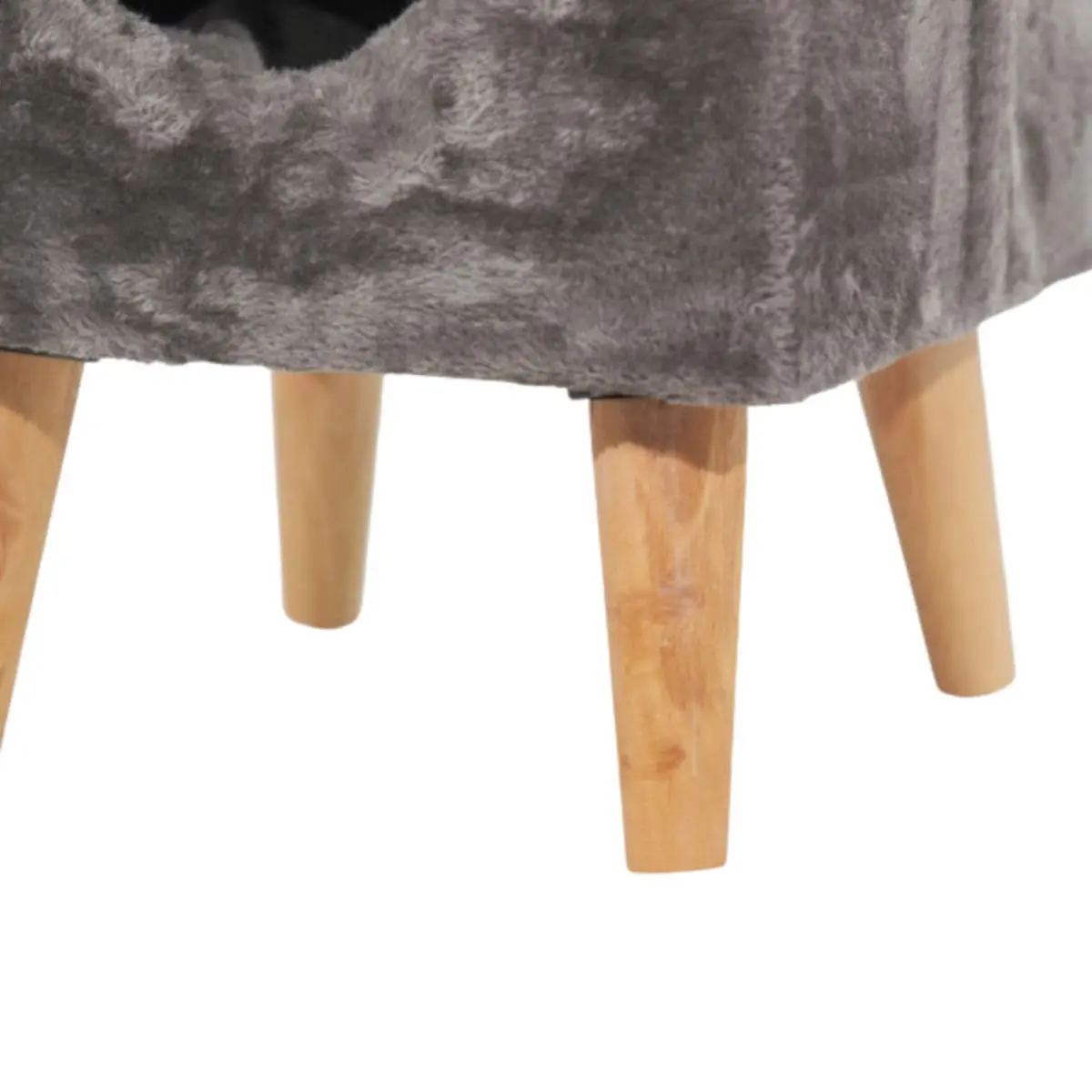 SHAW Linz taburet & culcus integrat, casuta patrata pisici, MDF, gri, 35x35x50cm - Image 4