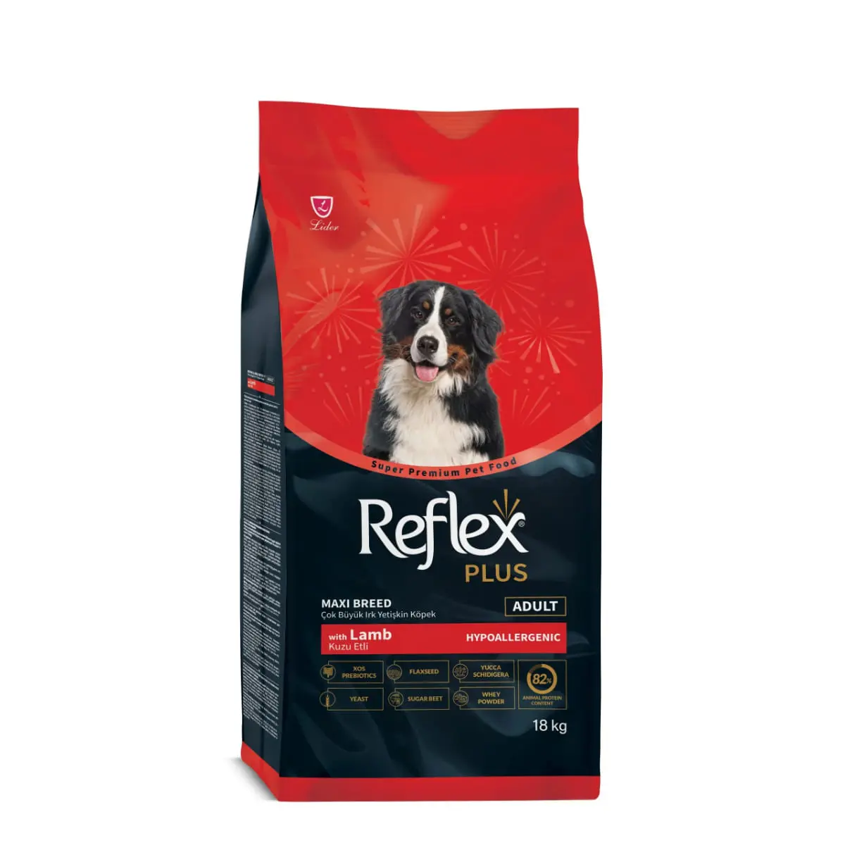 REFLEX Plus Maxi Breed, L-XL, Miel, hrana uscata caini, 18kg