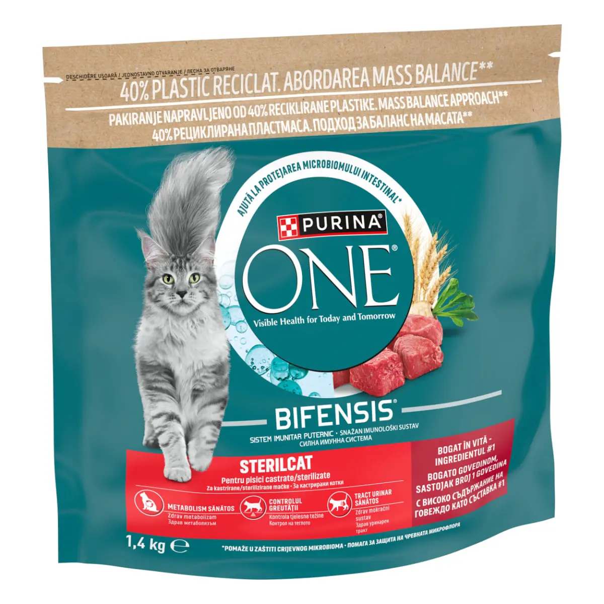 PURINA One Sterilcat, Vita si Grau, hrana uscata pisici sterilizate, 1.4kg - Image 2