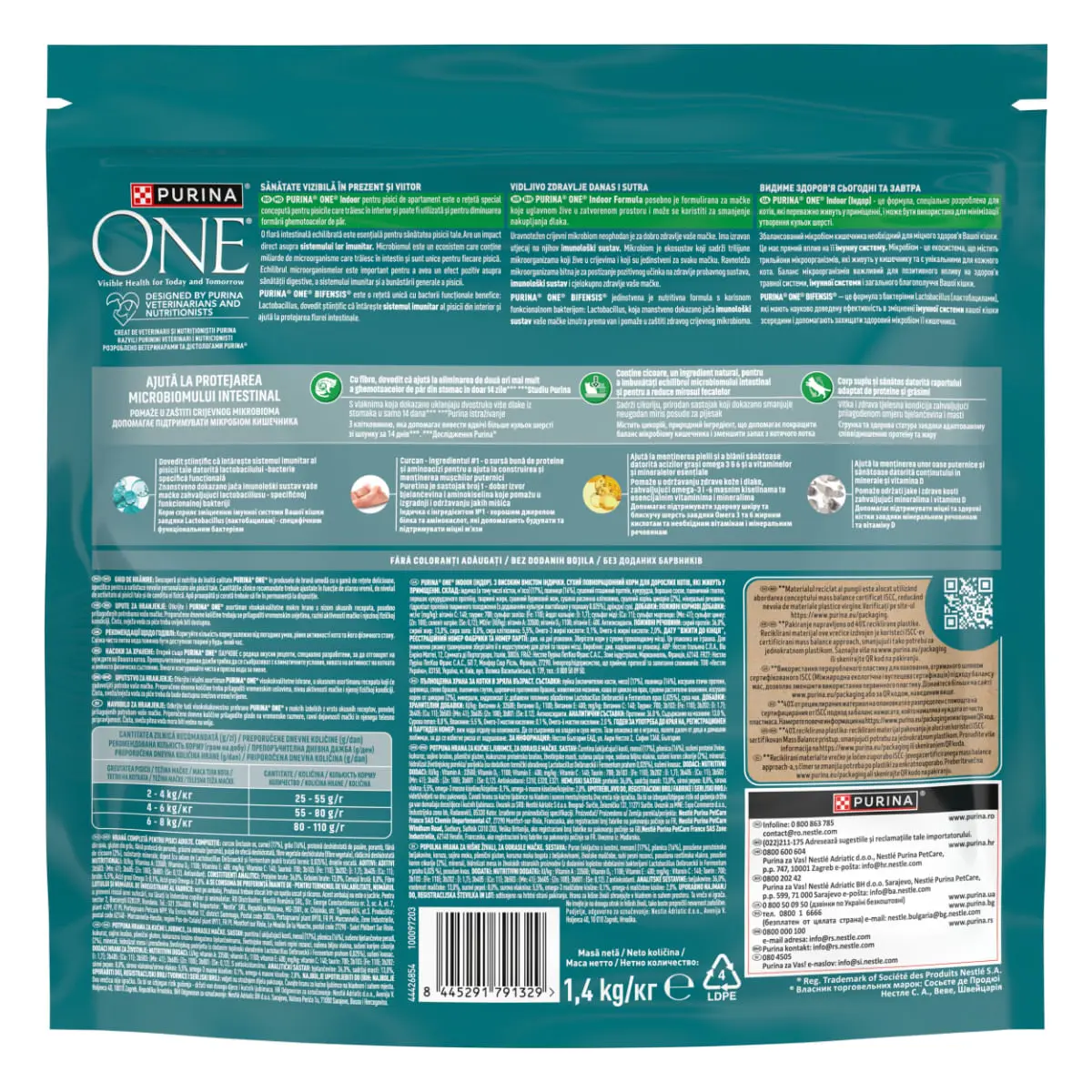 PURINA One Indoor, Curcan si Cereale Integrale, hrana uscata pisici, 1.4kg - Image 3