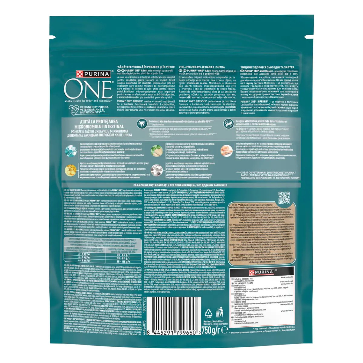PURINA One Adult, Pui, hrana uscata pisici, 750g - Image 3