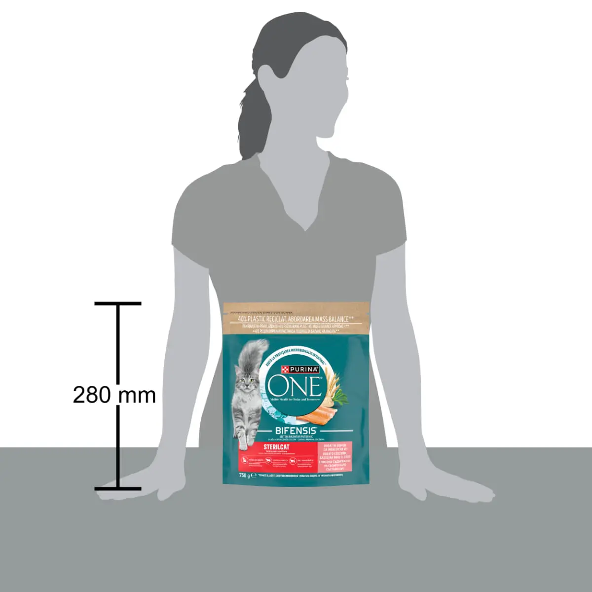PURINA One Sterilcat, Somon si Grau, hrana uscata pisici sterilizate, 750g - Image 4