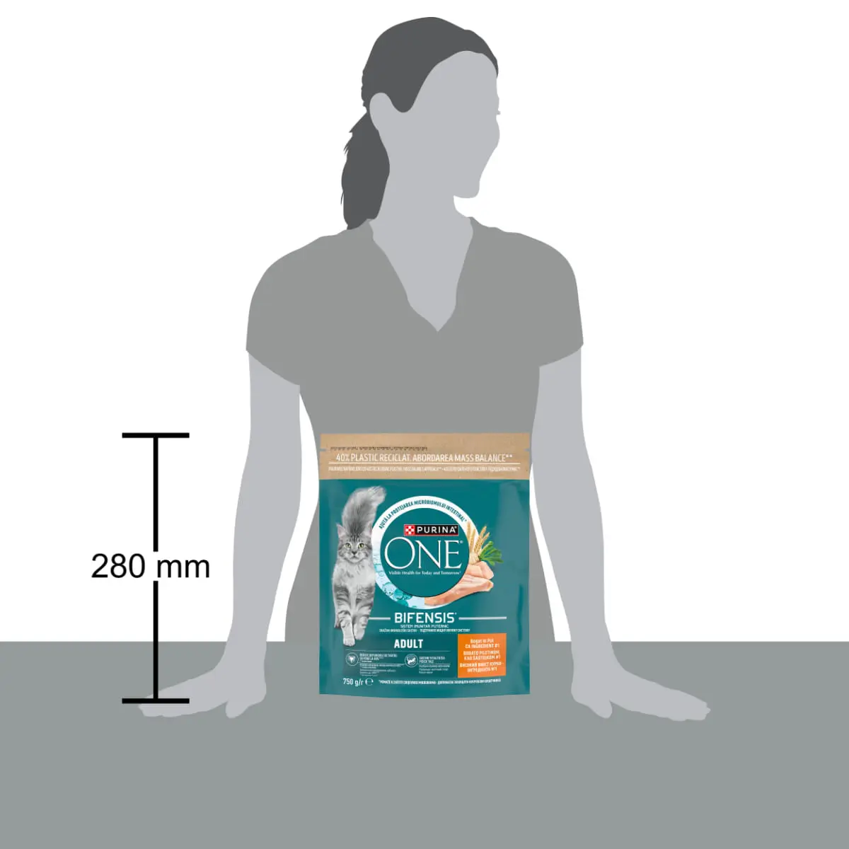 PURINA One Adult, Pui, hrana uscata pisici, 750g - Image 4