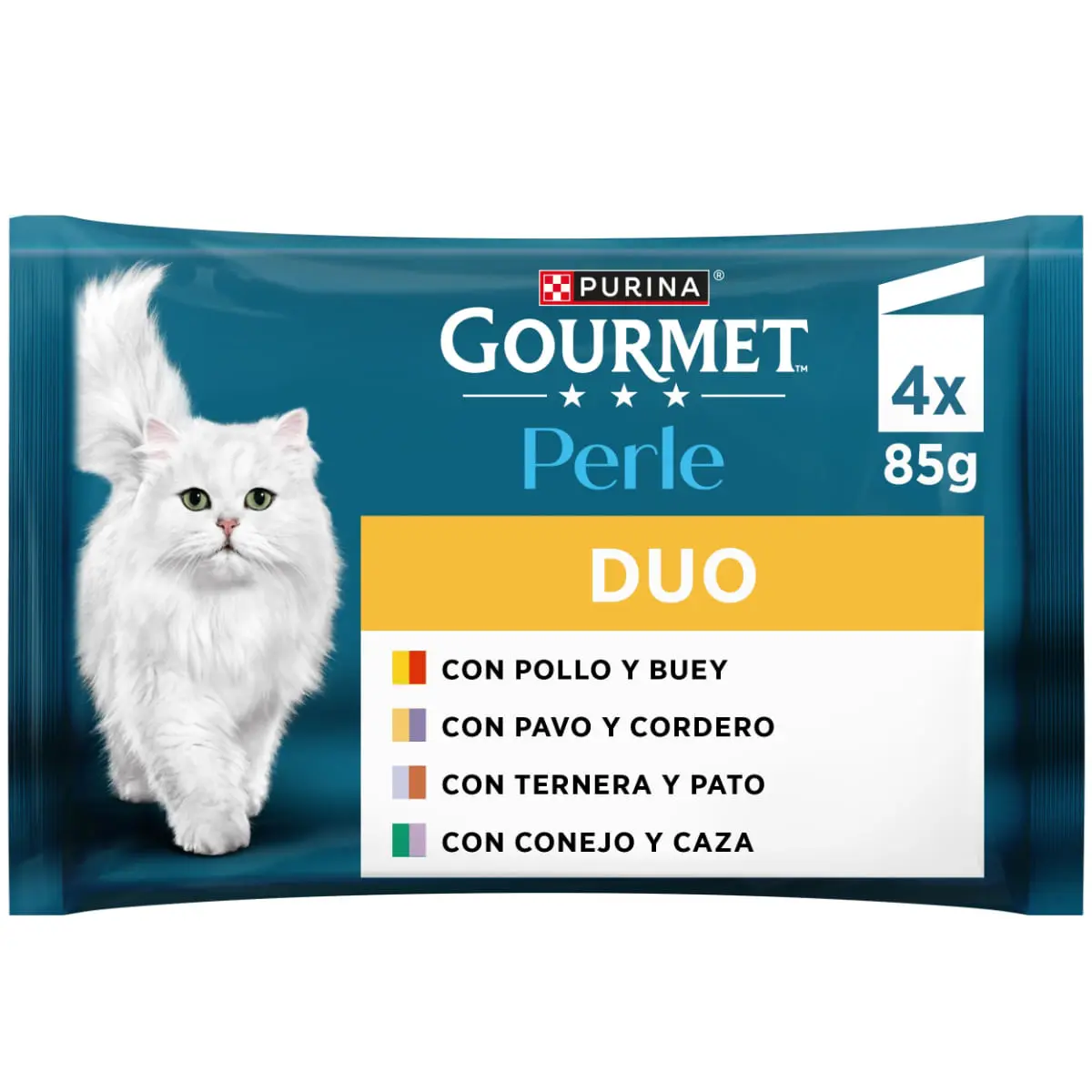 GOURMET Perle Pui si Vita, Curcan si Miel, Vitel si Rata, Iepure si Vanat, plic hrana umeda pisici, (in sos), multipack, 85g x 4buc - Image 5