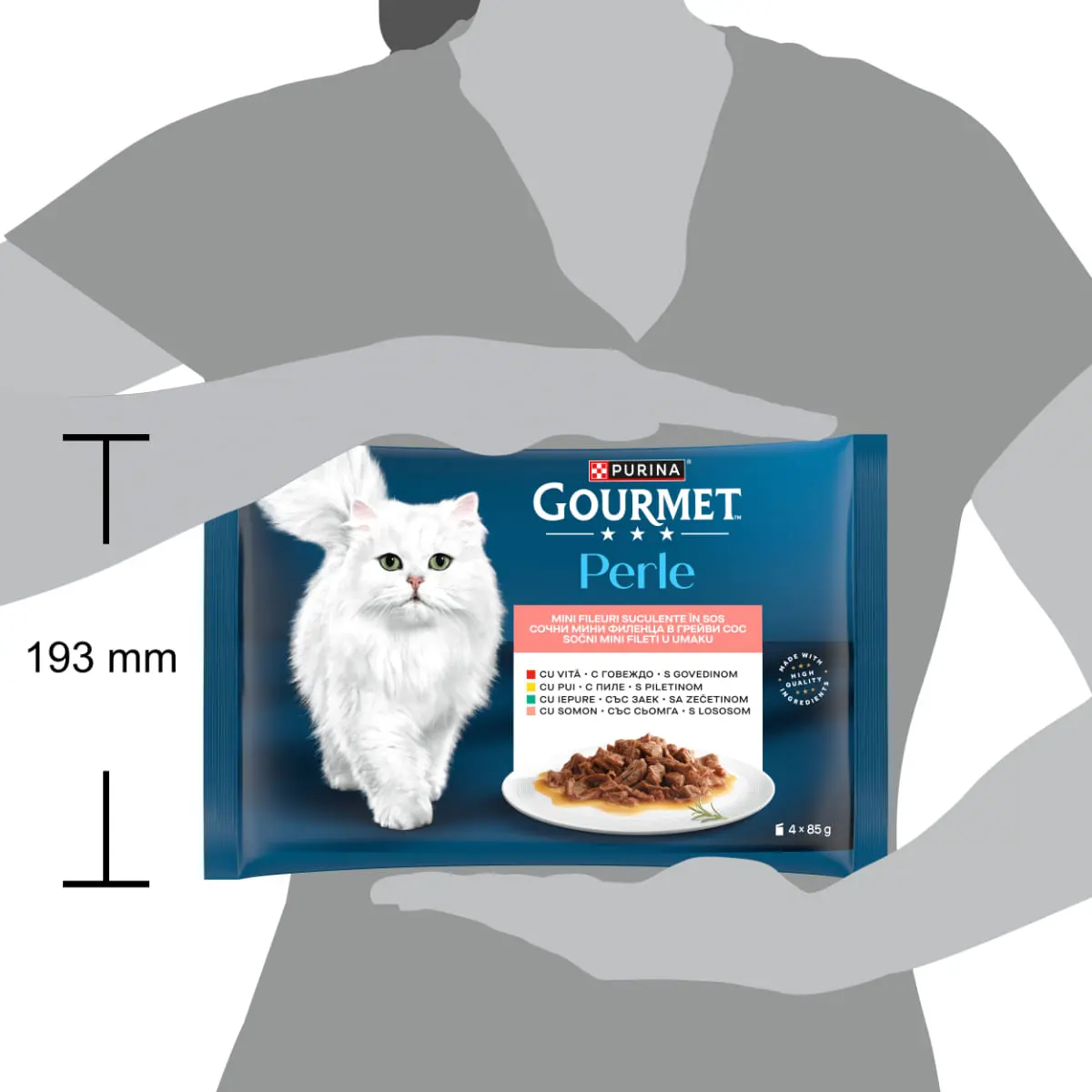 GOURMET Perle Vita, Pui, Iepure, Somon, plic hrana umeda pisici, (in sos), multipack, 85g x 4buc - Image 4