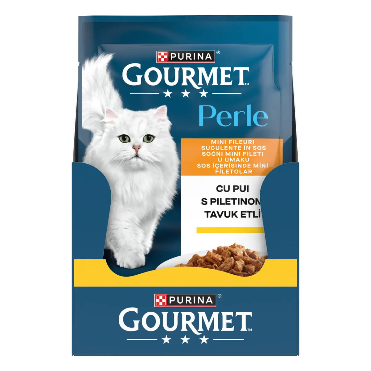 GOURMET Perle, Pui, plic hrana umeda pisici, (in sos), bax, 85g x 26buc