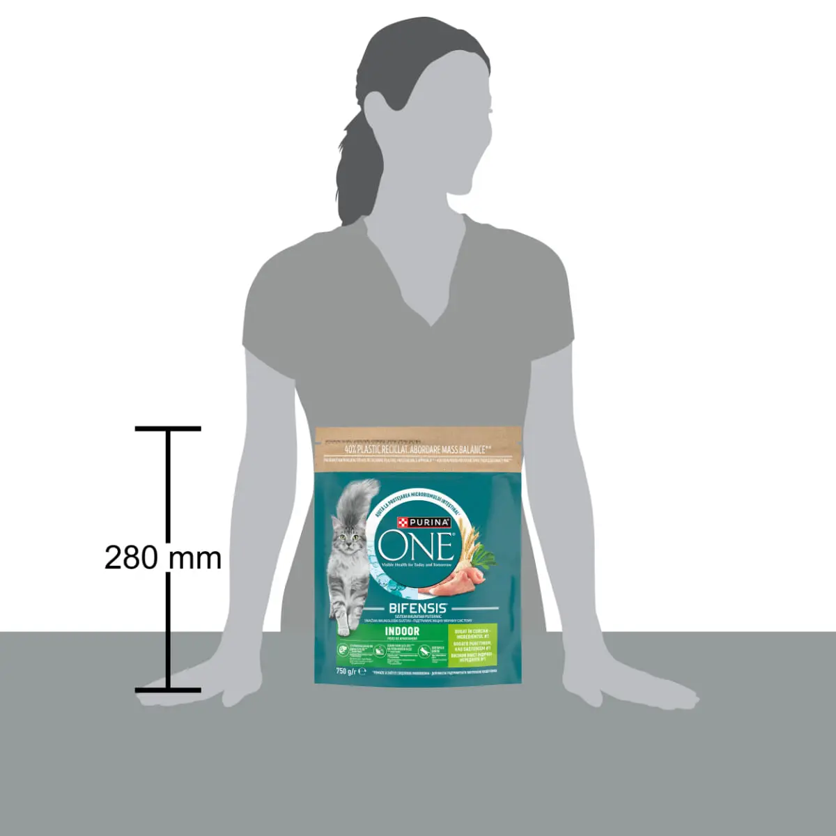 PURINA One Indoor, Curcan si Cereale Integrale, hrana uscata pisici, 750g - Image 4