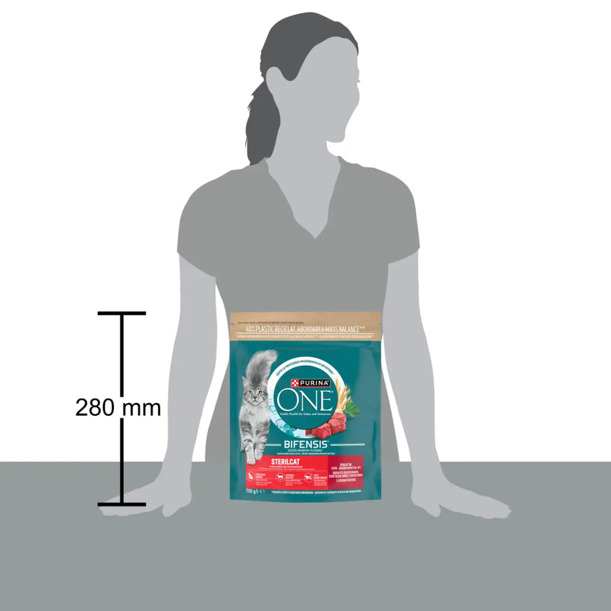 PURINA One Sterilcat, Vita si Grau, hrana uscata pisici sterilizate, 750g - Image 4