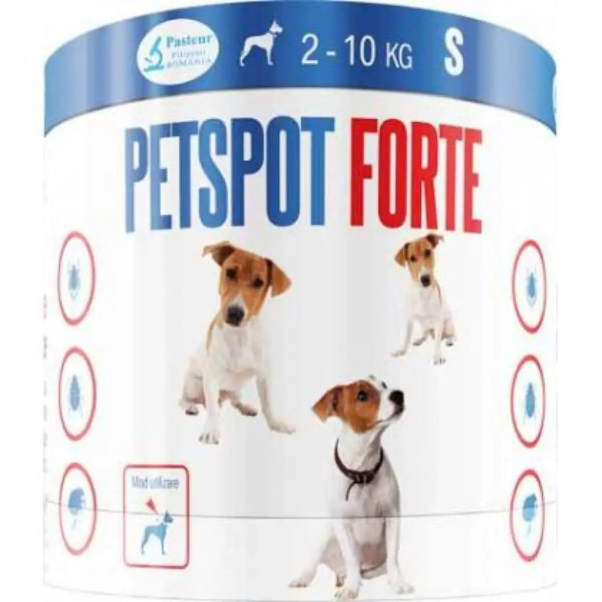 PASTEUR Pet Spot Forte, deparazitare externa caini, pipeta PASTEUR Pet Spot Forte, deparazitare externa caini, S(2 - 10kg), pipeta, 1.5ml x 1buc