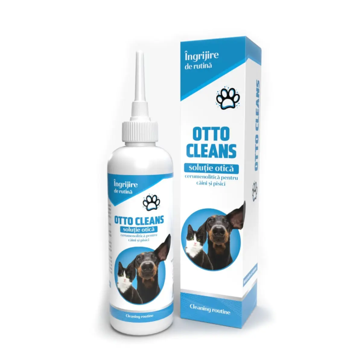 PASTEUR  Otto Cleans, XS-XL, solutie igiena urechilor caini si pisici, flacon cu aplicator, 100ml